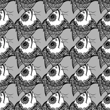 Seamless fish Stock Illustration