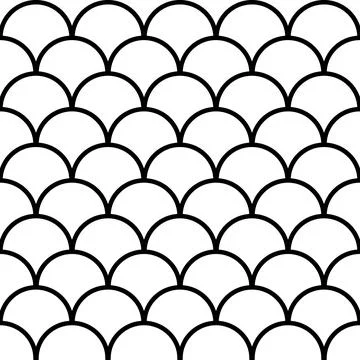 Seamless fish scale background, paving tiles, vector pattern shape paving tiles Illustrazione stock