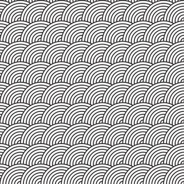 Seamless Fish Scale Pattern Vector Illustration Stock Illustration