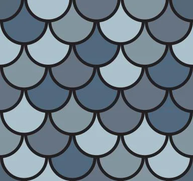 Seamless Fish Scale Pattern Vector Illustration Stock Illustration