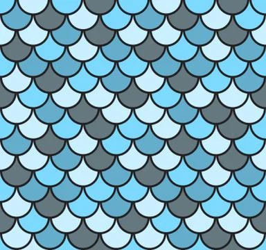 Seamless Fish Scale Pattern Vector Illustration Illustrazione stock