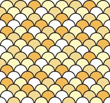 Seamless Fish Scale Pattern Vector Illustration Stock Illustration