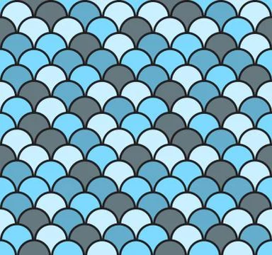 Seamless Fish Scale Pattern Vector Illustration Illustrazione stock