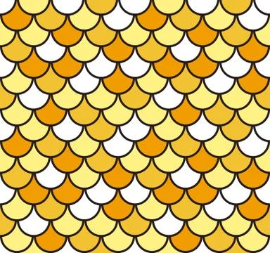 Seamless Fish Scale Pattern Vector Illustration Stock Illustration