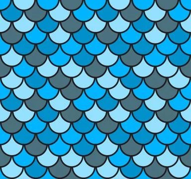 Seamless Fish Scale Pattern Vector Illustration 스톡 일러스트