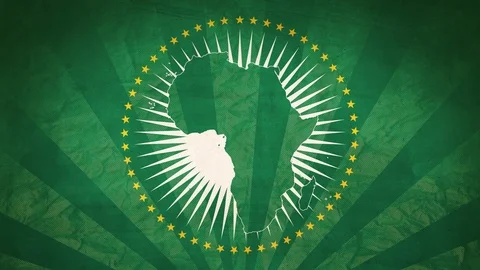 Seamless Flag Of African Union Stock Footage 112124366