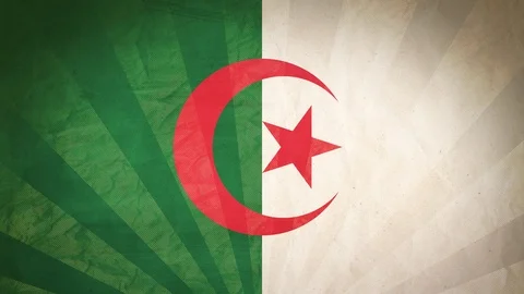 Seamless Flag Of Algeria Stock Footage 112125306