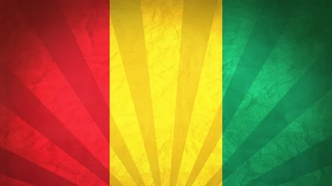 Seamless Flag Of Guinea Stock Footage 112386540
