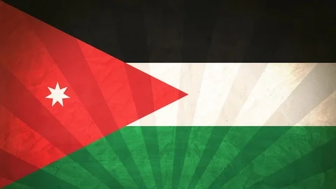 Seamless Flag Of Jordan Stock Footage 112107871