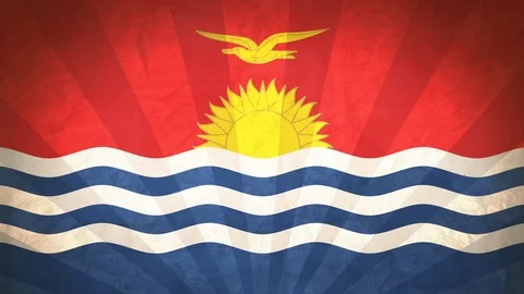 Seamless Flag Of Kiribati Stock Footage 112630041