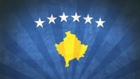 Seamless Flag Of Kosovo Stock Footage 112373898