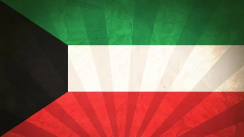Seamless Flag Of Kuwait Stock Footage 112108020