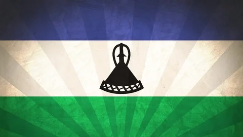 Seamless Flag Of Lesotho Stock Footage 112387531
