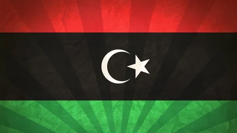 Seamless Flag Of Libya Stock Footage 112388937