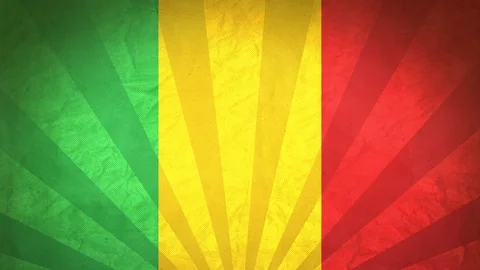 Seamless Flag Of Mali Stock Footage 112390166