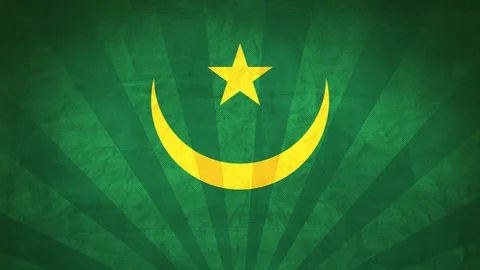 Seamless Flag Of Mauritania Stock Footage 112391111