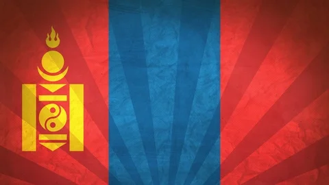 Seamless Flag Of Mongolia Stock Footage 112108551
