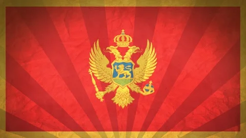 Seamless Flag Of Montenegro Stock Footage 112374969