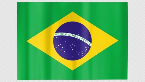 Seamless Flag Motion Brazil - 4K UHD Alpha Asset Video stock 336531672