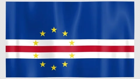 Seamless Flag Motion Cape Verde - 4K UHD Alpha Asset Stock Footage 336527382