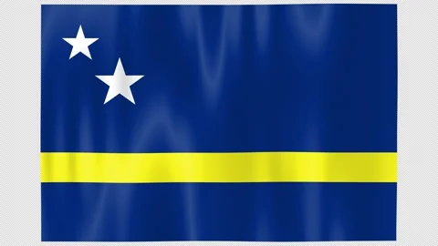 Seamless Flag Motion Curacao - 4K UHD Alpha Asset Stock Footage 336506439