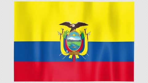 Seamless Flag Motion Ecuador - 4K UHD Alpha Asset Stock Footage 336531829