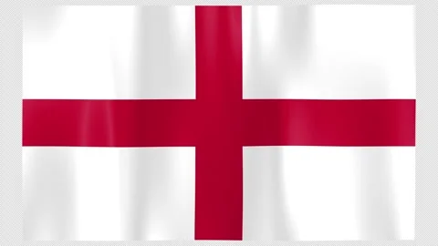 Seamless Flag Motion England - 4K UHD Alpha Asset Stock Footage 336511762