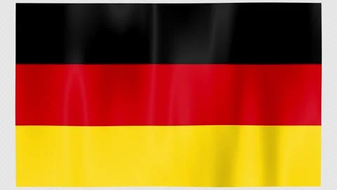 Seamless Flag Motion Germany - 4K UHD Alpha Asset Stock Footage 336511899