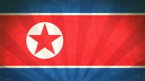 Seamless Flag Of North Korea Stock Footage 112108775