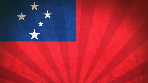 Seamless Flag Of Samoa Stock Footage 112630734
