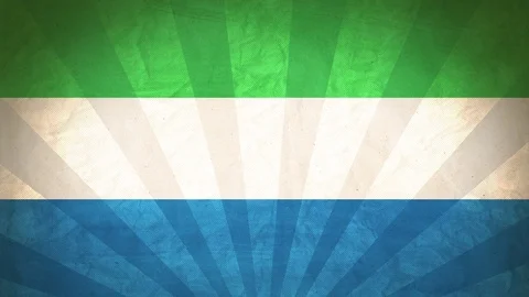 Seamless Flag Of Sierra Leone Stock Footage 112397878