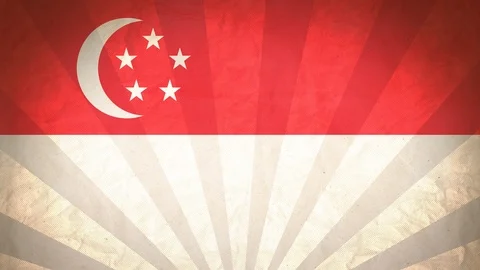 Seamless Flag Of Singapore Stock Footage 112109903