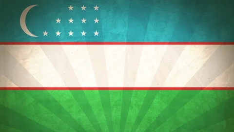 Seamless Flag Of Uzbekistan Stock Footage 112112404