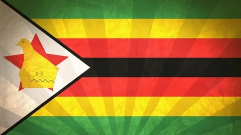 Seamless Flag Of Zimbabwe Stock Footage 112404167