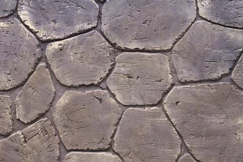 Seamless Flagstone Wall Texture with Irregular Stone Pattern Stock Photos