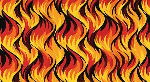 Seamless flame pattern background Illustrazione stock