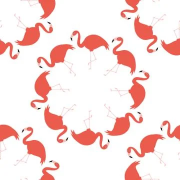 Seamless flamingo pattern Stock Illustration