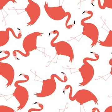 Seamless flamingo pattern Stock Illustration