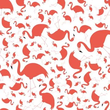 Seamless flamingo pattern Stock Illustration