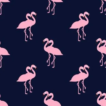 Seamless flamingo pattern 스톡 일러스트