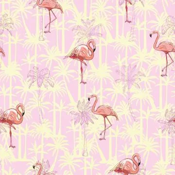 Seamless flamingo pattern vector illustration イラスト素材