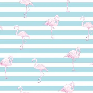 Seamless flamingo pattern vector illustration Stock-Illustration