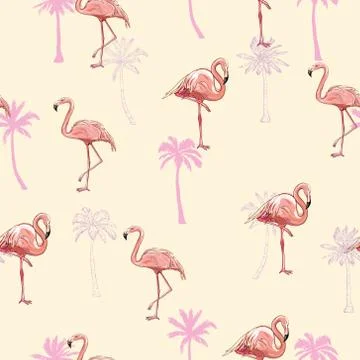 Seamless flamingo pattern vector illustration イラスト素材