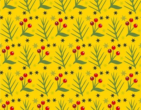 Seamless Flat pattern with christmas elements Stock Illustration