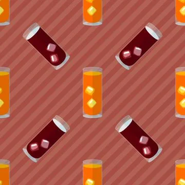 Seamless flat pattern with cocktail glasses 스톡 일러스트