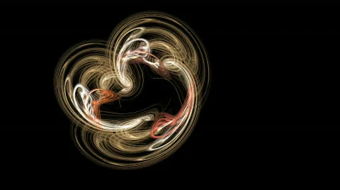 Seamless floating fractal on black background Stock Footage 489535