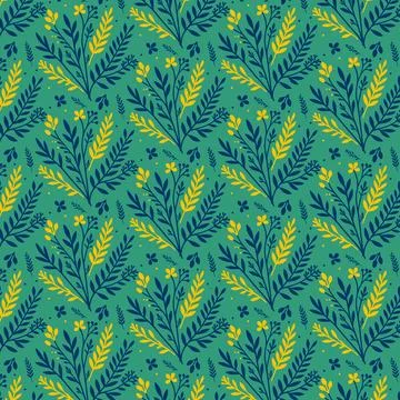 Seamless floral artwork pattern for digital print textile wallpaper Stock Illustration
