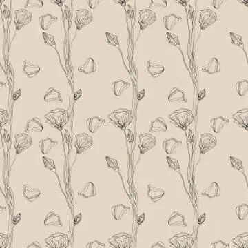 Seamless floral background Stock Illustration