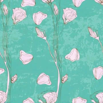 Seamless floral background Stock Illustration