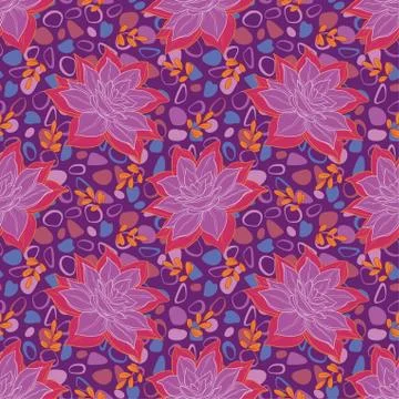 Seamless floral background Illustrazione stock